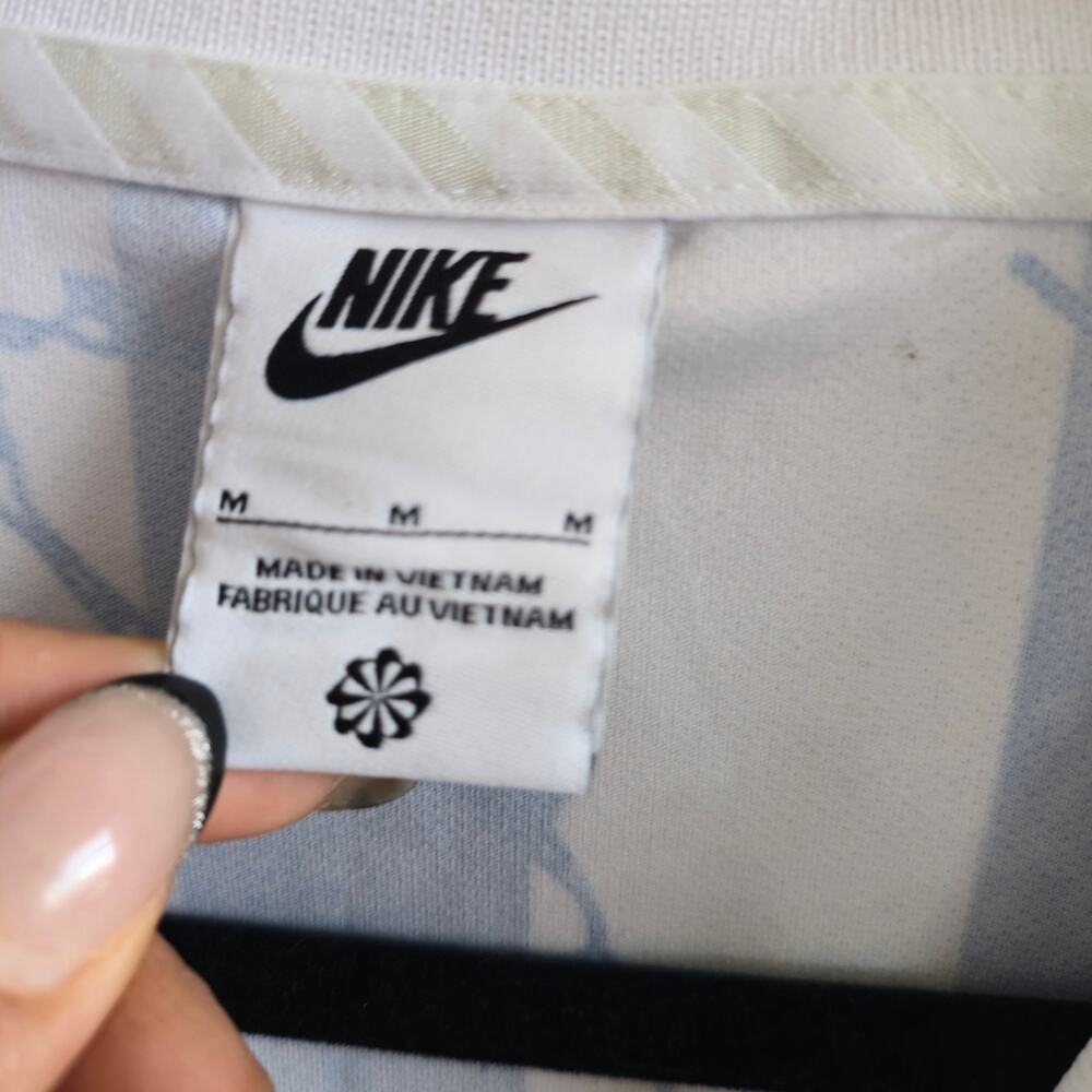 Men's Nike Air Blue And White Striped Long Sleeve Blokecore Jersey - Picture 8 of 14